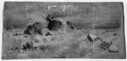Peinte en 1912, cette huile sur bois est un hommage de M.Chevalier  M Rolland Vidamant, qui l'a sauv d'une mauvaise situation.